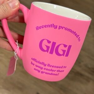 Pink 'Recently Promoted to Gigi' Mug